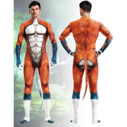 CosplayDogs Combinaison Cosplay Chien Wild Dog Orange